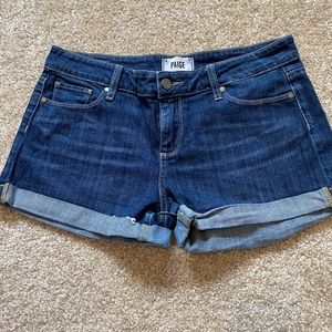 Paige mid-rise cuffed denim shorts